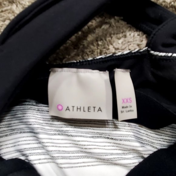 Athleta Black White Racer Tank XXS - Picture 7 of 8